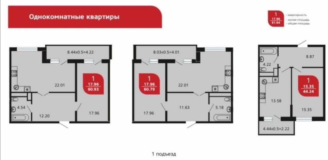 Продажа 1-комнатной новостройки, Ярославль