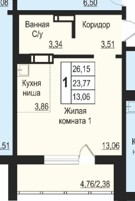 1к. квартира Ярославская 28 